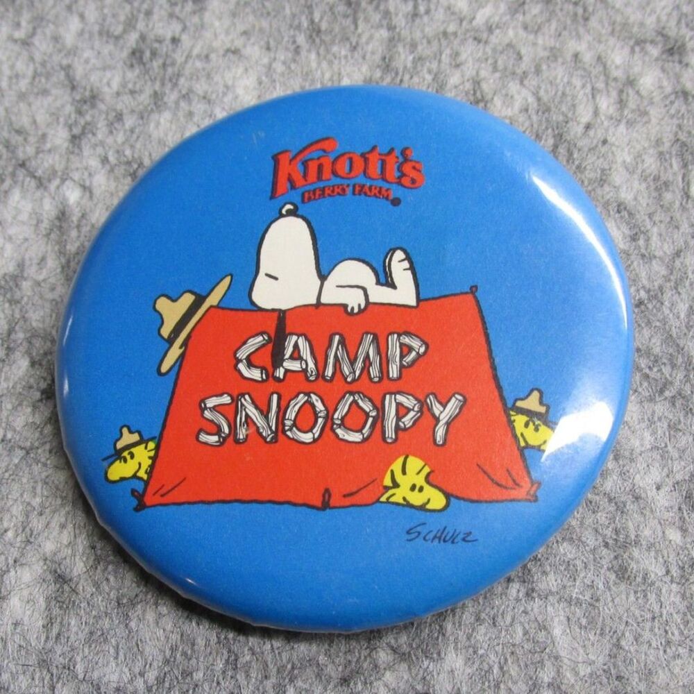 Vintage 1958-1965 Knott's Berry Farm Camp Snoopy pinback button